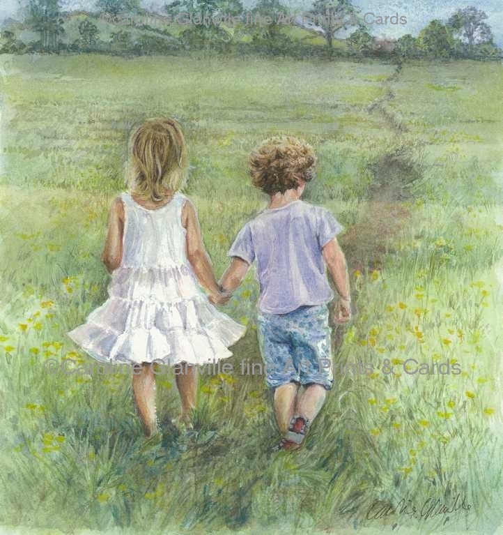 childhood memories painting by Caroline Glanville